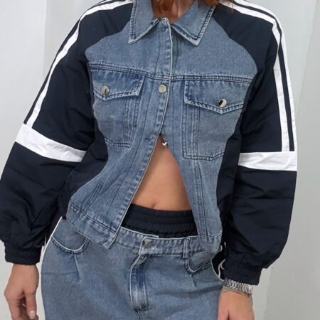 Conjunto vaquero con chándal azul